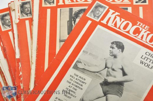 "The Knockout" 1933-35 Boxing Magazine Collection of 75+ 