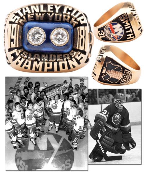 Billy Smiths 1980-81 New York Islanders Stanley Cup Championship 10K Gold and Diamond Ring