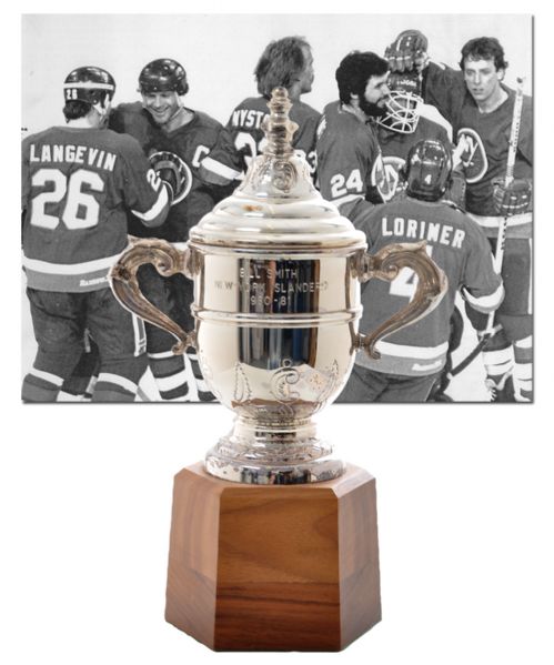 Billy Smiths 1980-81 New York Islanders Clarence Campbell Bowl <br>Championship Trophy (11”)
