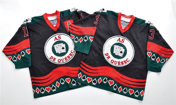 Quebec Aces QSPHL Early-2000s Game-Worn Jersey Collection of 4 with LOA