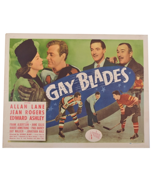 "Gay Blades" 1946 Hockey Movie Poster (22" x 28") 