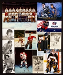 Cleveland Barons, Kansas City Scouts, Columbus Blue Jackets and Atlanta Flames/Thrashers Postcard and Team Card Collection of 390+ 