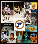 St Louis Blues Late-1960s to 1999-00 Postcard Collection of 450+ including 31 Signed