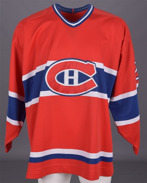 Marc Bureaus Mid-1990s Montreal Canadiens Game-Worn Jersey with Team LOA