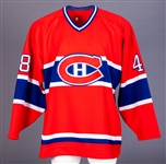 Francois Groleaus Mid-to-Late-1990s Montreal Canadiens Game-Issued Jersey with Team LOA