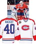 Andre Racicots 1991-92 Montreal Canadiens Game-Worn Jersey with Team LOA - 75th Patch! 