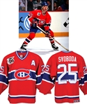 Petr Svobodas 1991-92 Montreal Canadiens Game-Worn Alternate Captains Jersey with Team LOA - 75th Patch! - Team Repairs!