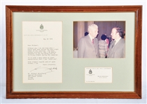 John Diefenbaker, Canadian Prime Minister, Framed Signed Letter