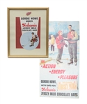 Gordie Howe 1960s Neilsons Chocolate Advertising Sign / Poster Collection of 3