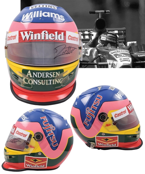 Jacques Villeneuves 1998 Winfield Williams F1 Team Bell Race-Worn Helmet