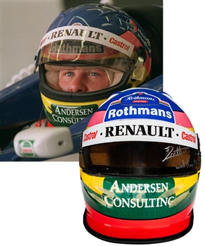Jacques Villeneuve’s 1997 Rothmans Williams Renault F1 Team Bell Race-Worn Helmet with His Signed LOA – From Championship Season!