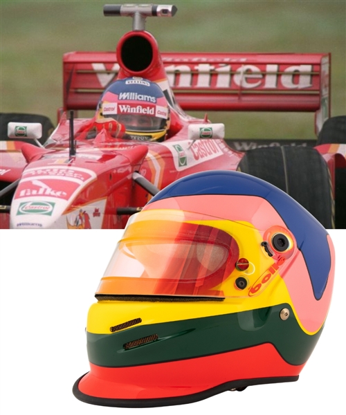 Jacques Villeneuve’s 1998 Winfield Williams F1 Team Bell Issued Helmet with His Signed LOA