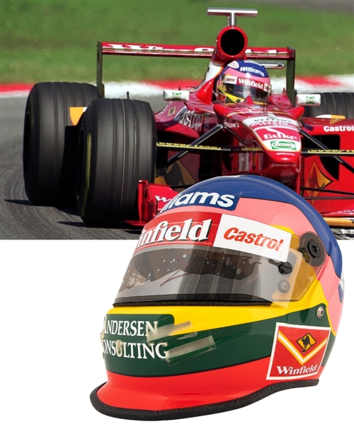 Jacques Villeneuve’s 1998 Winfield Williams F1 Team Bell Race-Worn Helmet with His Signed LOA