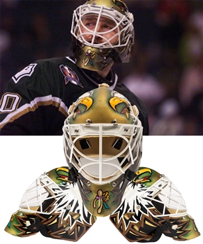 ED BELFOUR ULTIMATE GOALIE MASKS COLLECTION // Game Worn Game Ready Replica  Tributes Autographed 