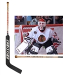 Ed Belfours 1991-92 Chicago Black Hawks Christian Game-Used Stick Used from Consecutive Shutout Games with His Signed LOA
