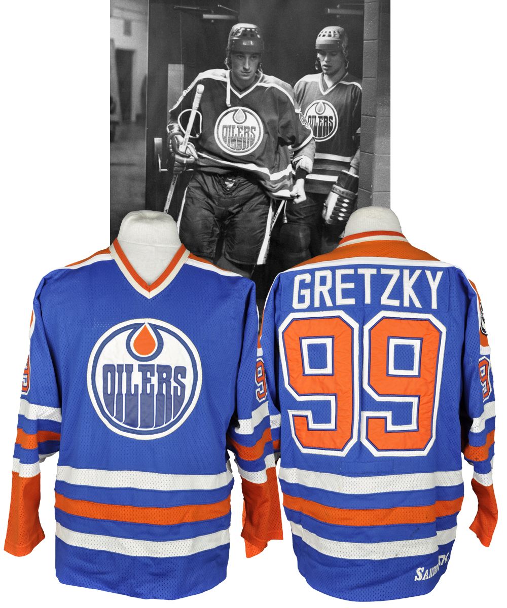 Edmonton Oilers Wayne Gretzky Vintage Sandow SK NHL Hockey Jersey RARE  medium