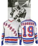 Mark Osbornes Mid-1980s New York Rangers Game-Worn Jersey - 25+ Team Repairs!