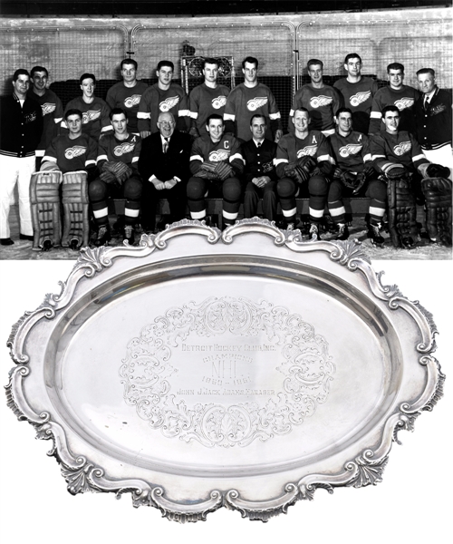 Jack Adams 1950-51 Detroit Red Wings NHL Championship Tray