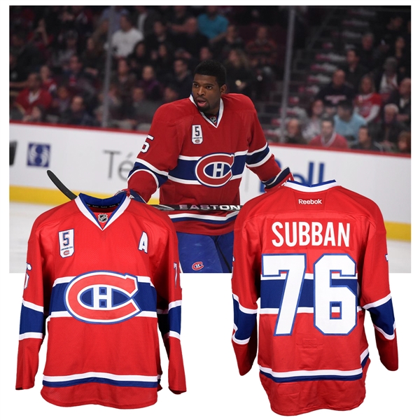 P.K. Subbans 2014-15 Montreal Canadiens "Guy Lapointe Night" Game-Worn Alternate Captains Jersey with Team LOA