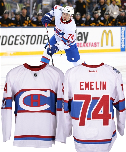 Alexei Emelins 2016 Winter Classic Montreal Canadiens Game-Worn Jersey with Team LOA