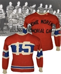 Babe Sieberts 1937 "Howie Morenz Memorial Game" Montreal Canadiens/Maroons Game-Worn Wool Jersey with LOA