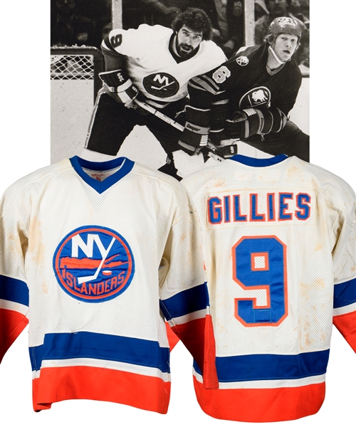 Clark Gillies’ 1980 Stanley Cup Championship New York Islanders Game-Worn Jersey with His Signed LOA - Lake Placid Olympic Patch! – Video-Matched!
