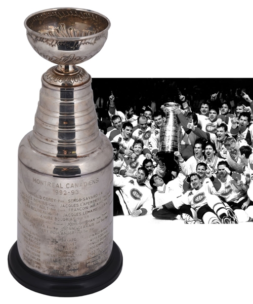 Mario Roberges 1992-93 Montreal Canadiens Stanley Cup Championship Trophy from His Collection with LOA (13")