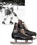 Jean Beliveaus 1970-71 Montreal Canadiens CCM Tacks Game-Used 500th Goal Skates from His Personal Collection with His Signed LOA - Photo-Matched!