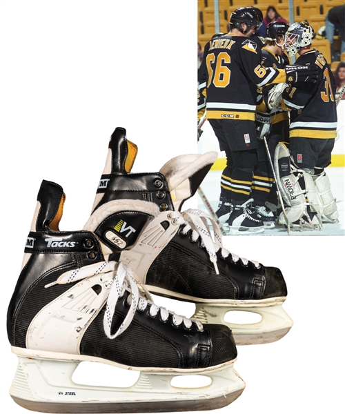 Mario Lemieuxs Mid-1990s Pittsburgh Penguins CCM Tacks Game-Used Skates