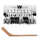 Toronto Maple Leafs 1941-42 Stanley Cup Champions Team-Signed Stick by 20 with LOA - 5 Deceased HOFers!