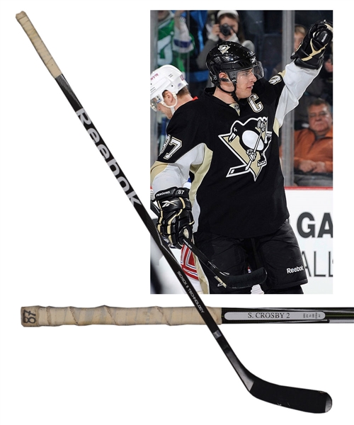 Sidney Crosbys February 10th 2010 Pittsburgh Penguins Game-Used Reebok Stick with LOA - Obtained from Crosby!