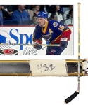 Brett Hulls 1995-96 St. Louis Blues "481st NHL Goal" Easton Aluminum Pro Gold 95 Game-Used Stick