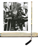 Brett Hulls 1996-97 St. Louis Blues "491st NHL Goal" Easton Aluminum Pro Gold 95 Game-Used Stick
