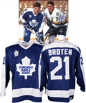 Aaron Brotens 1990-91 Toronto Maple Leafs Game-Worn Jersey - Ballard Memorial Patch!
