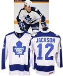 Jeff Jacksons 1986-87 Toronto Maple Leafs Game-Worn Jersey - Clancy Patch!
