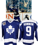 Dave Hannans 1991-92 Toronto Maple Leafs Game-Worn Jersey - 75th Patch!