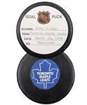 Norm Ullmans Toronto Maple Leafs March 16th 1974 Goal Puck from the NHL Goal Puck Program - 22nd Goal of Season / Career Goal #481