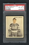 1933-34 World Wide Gum Ice Kings V357 Hockey Card #7 Ron "Ronnie" Martin RC - Graded PSA 8 - Highest Graded!