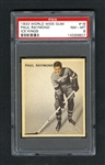 1933-34 World Wide Gum Ice Kings V357 Hockey Card #18 Paul Raymond RC - Graded PSA 8 - Highest Graded!