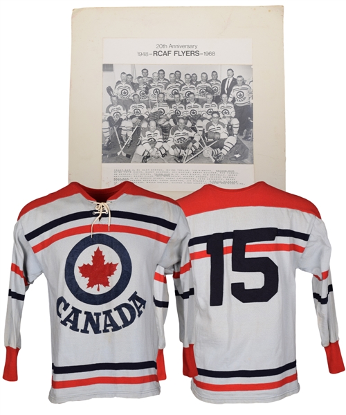 Julius "Pete" Leichnitzs "1948-68 RCAF Flyers 20th Anniversary Reunion Game" Game-Worn Jersey with LOA