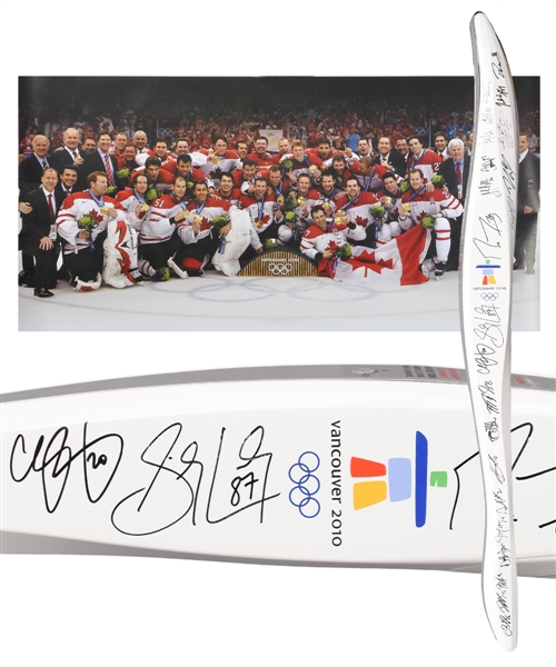 Vancouver 2010 Winter Olympics Official Relay Torch (37”) Team-Signed by Team Canada Mens Hockey Gold Medalists 