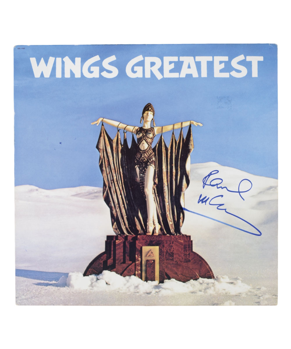 Lot Detail - Paul McCartney Signed "Wings Greatest" LP Album Cover with