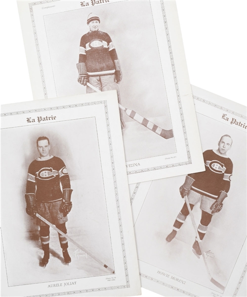 1927-28 "La Patrie" Montreal Canadiens Complete 21-Photo Set with Morenz, Joliat and Vezina