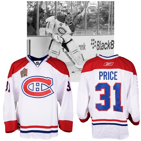 Carey Prices 2011 NHL Heritage Classic Montreal Canadiens Warm-Up Worn Jersey with NHLPA LOA