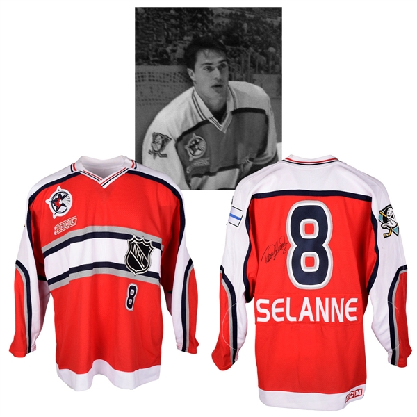 Teemu Selannes 2000 NHL All-Star Game World All-Stars Signed Game-Worn Jersey with NHLPA LOA