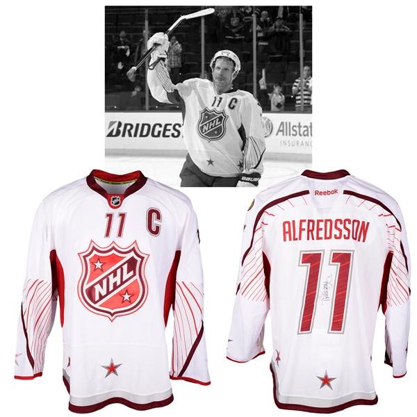 Daniel Alfredssons 2012 NHL All-Star Game "Team Alfredsson" Signed Game-Worn Captains Jersey with NHLPA LOA