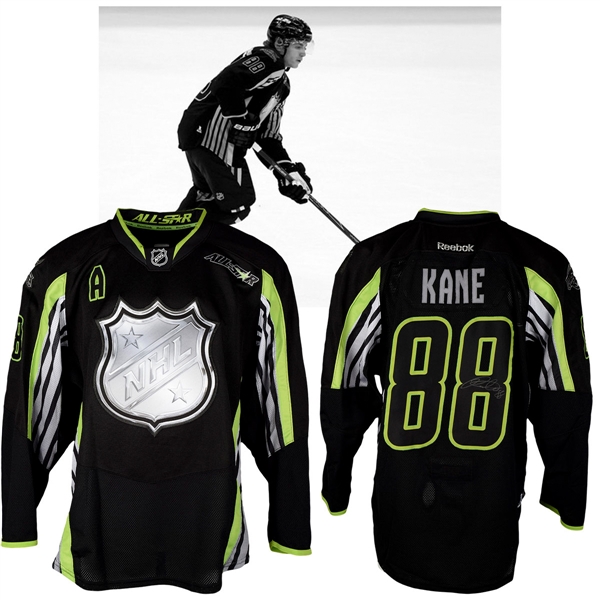 Patrick Kanes 2015 NHL All-Star Game "Team Foligno" Signed Game-Worn Alternate Captains Jersey with NHLPA LOA