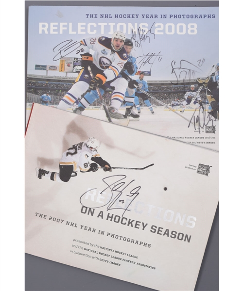 Reflections; The NHL Hockey Year in Photographs 2007 and 2008 Books Signed by 100+ with Crosby, Malkin, Ovechkin, Price and Others
