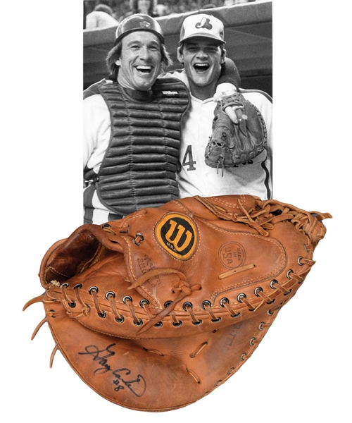 Gary Carters Late-1970s Montreal Expos Signed Wilson Game-Used Catchers Mitt