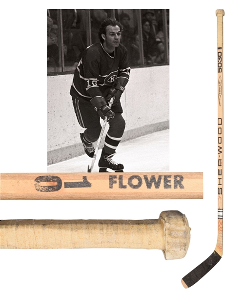Guy Lafleurs 1979-80 Montreal Canadiens Sher-Wood Game-Used Stick - 50-Goal Season!